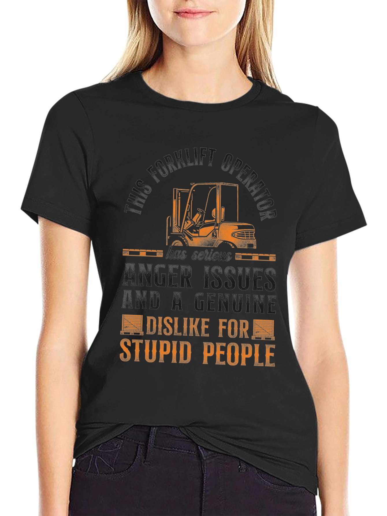 Funny Forklift Operator T-Shirt - Anger Issues