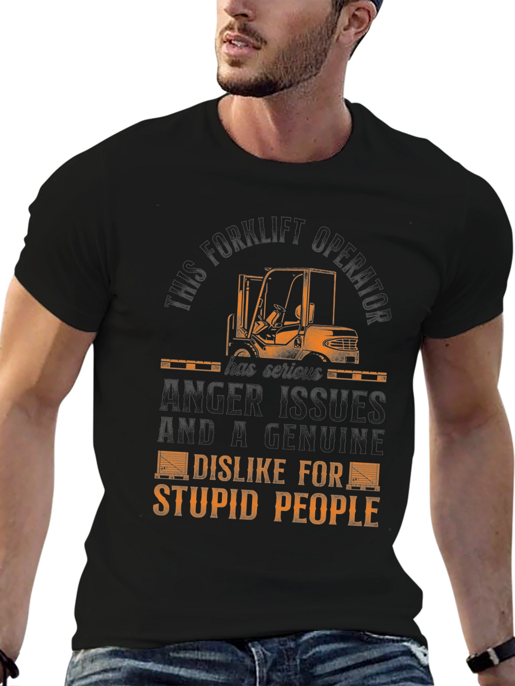 Funny Forklift Operator T-Shirt - Anger Issues