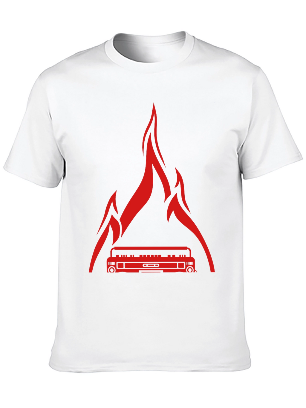 Fire Boombox Graphic T-Shirt - Mens Black Tee