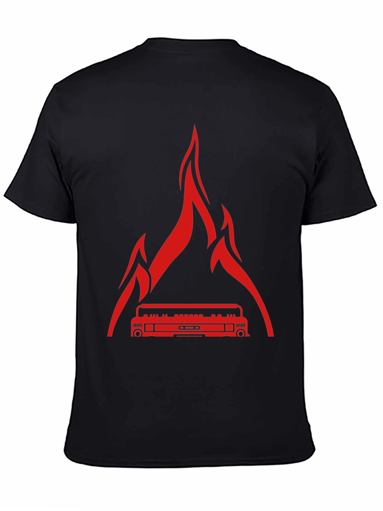 Fire Boombox Graphic T-Shirt - Mens Black Tee