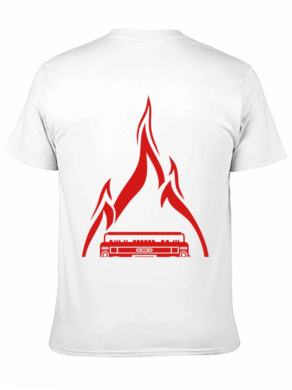 Fire Boombox Graphic T-Shirt - Mens Black Tee