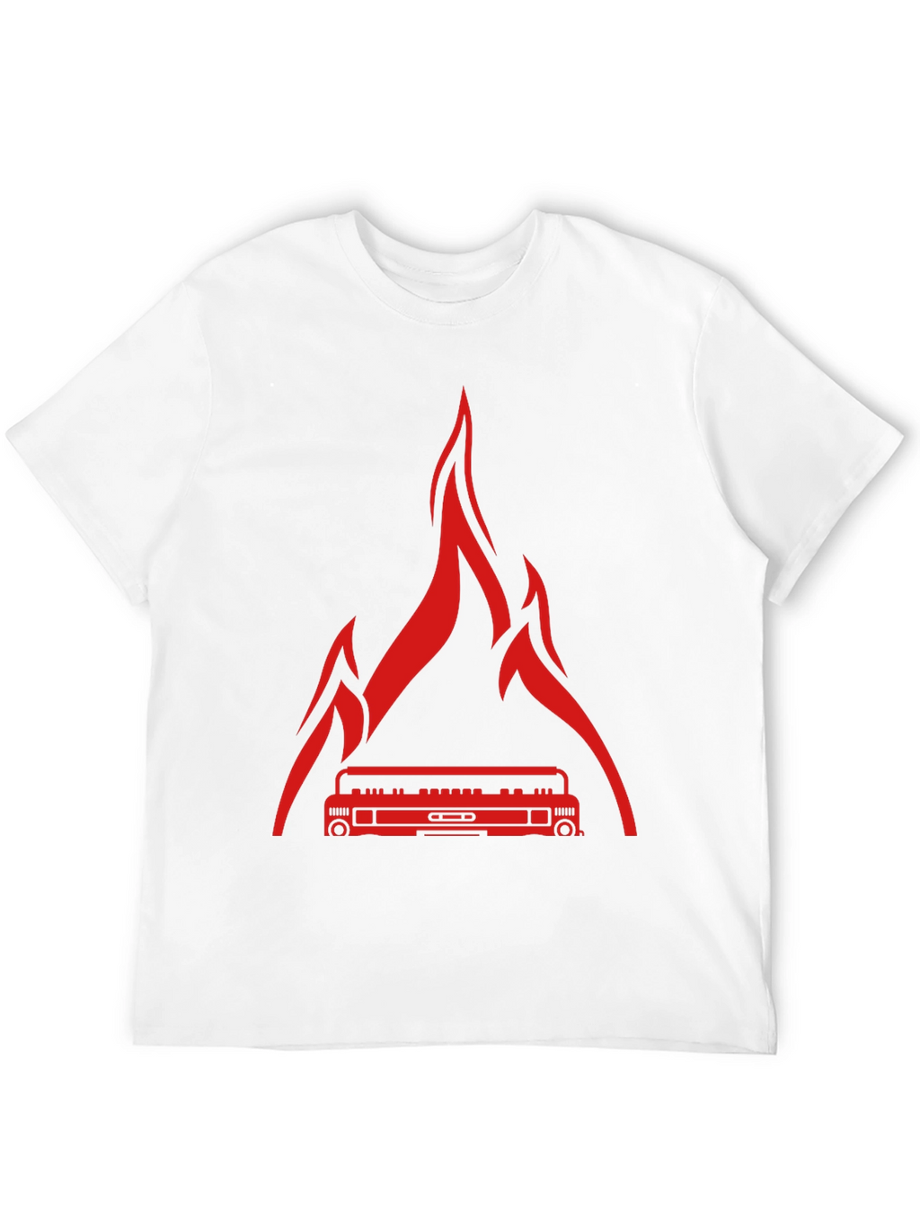 Fire Boombox Graphic T-Shirt - Mens Black Tee