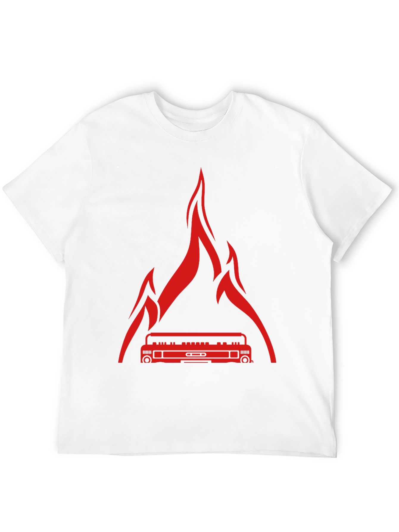 Fire Boombox Graphic T-Shirt - Mens Black Tee