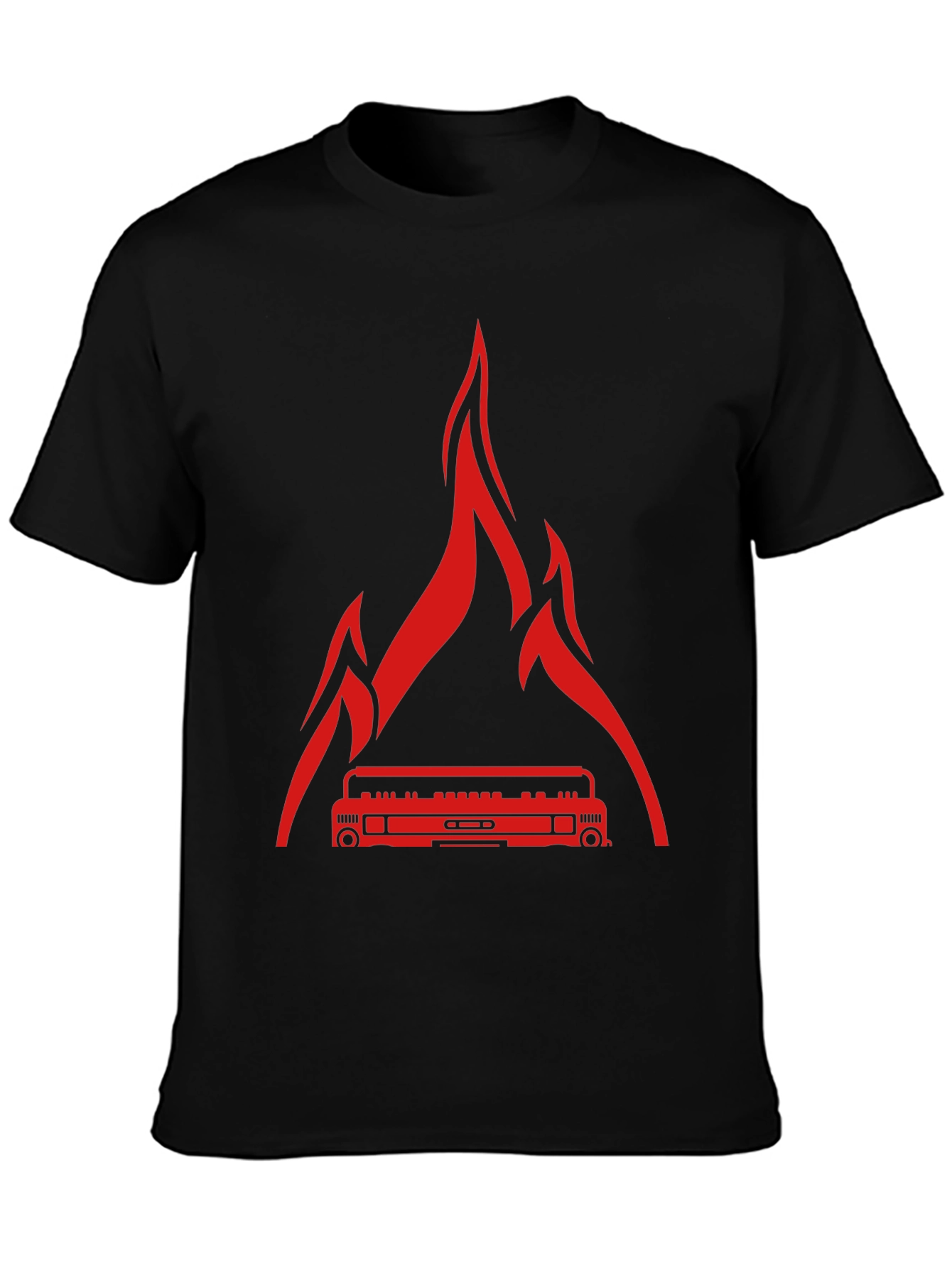 Fire Boombox Graphic T-Shirt - Mens Black Tee