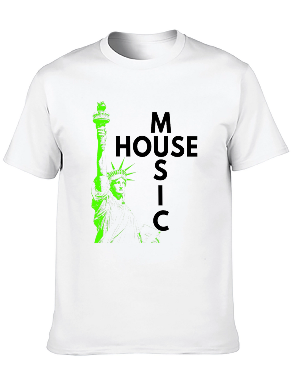 Statue of Liberty House Music Graphic Tee - Black