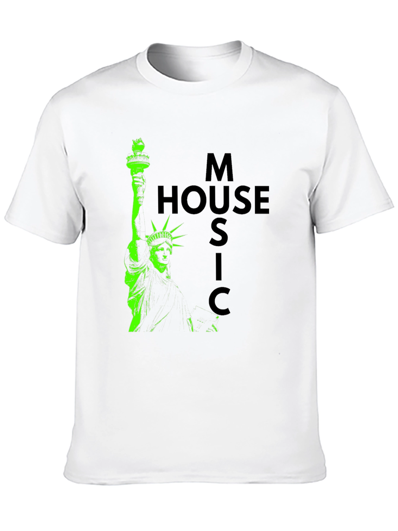 Statue of Liberty House Music Graphic Tee - Black