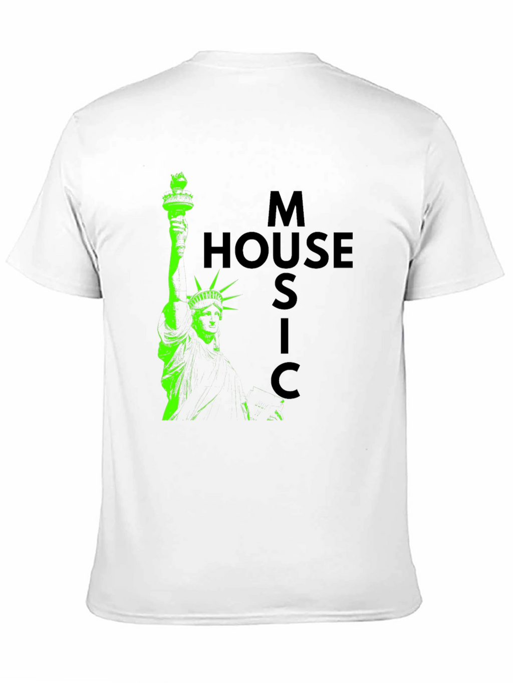 Statue of Liberty House Music Graphic Tee - Black