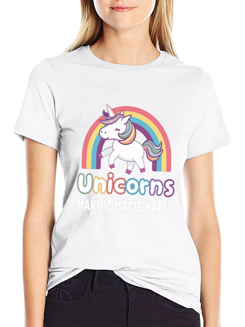 Unicorns Making Magic Happy T-Shirt