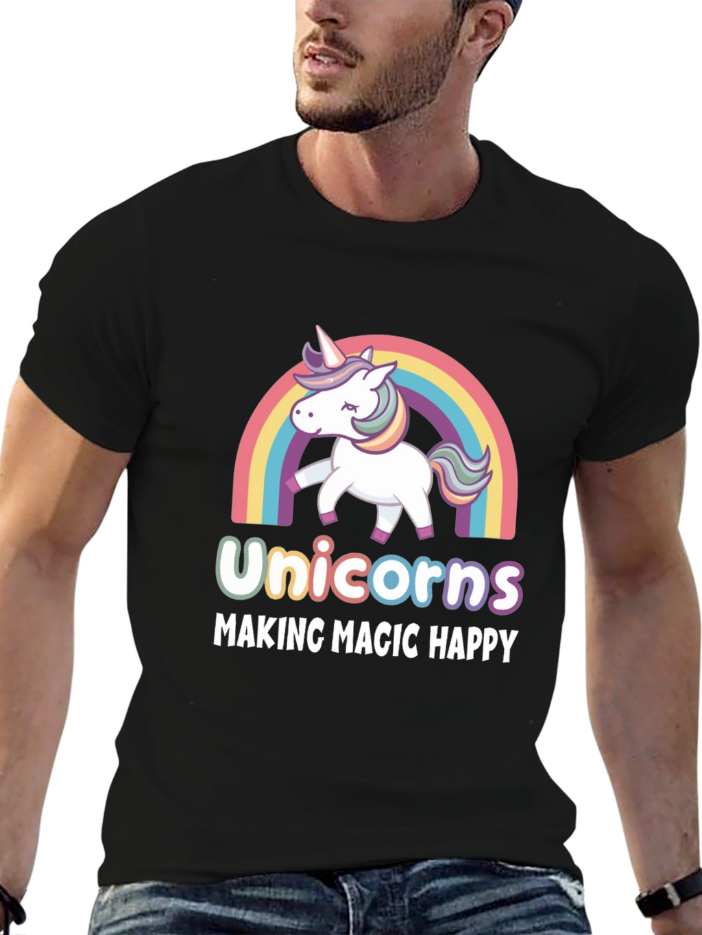 Unicorns Making Magic Happy T-Shirt