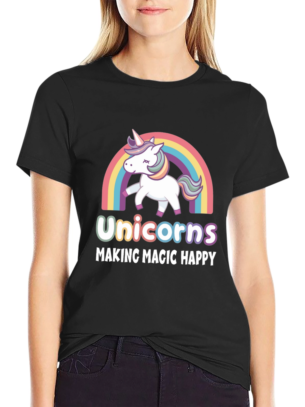 Unicorns Making Magic Happy T-Shirt