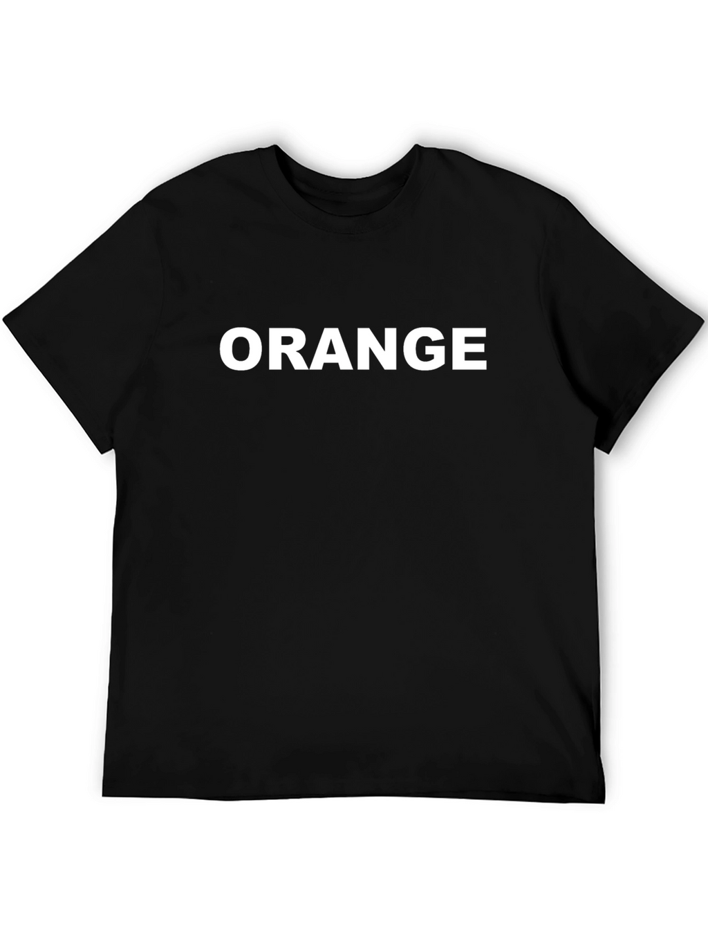 Black T-Shirt with ORANGE Text