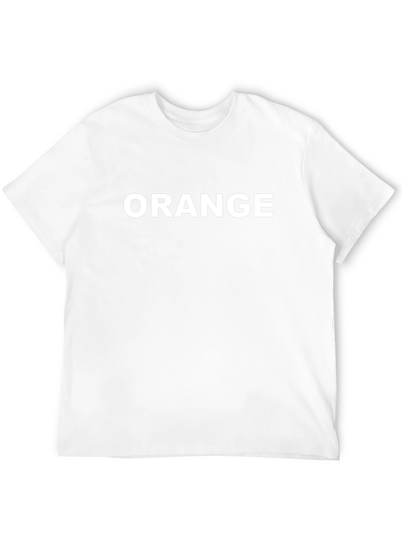 Black T-Shirt with ORANGE Text