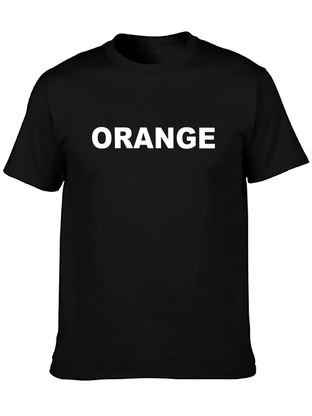 Black T-Shirt with ORANGE Text