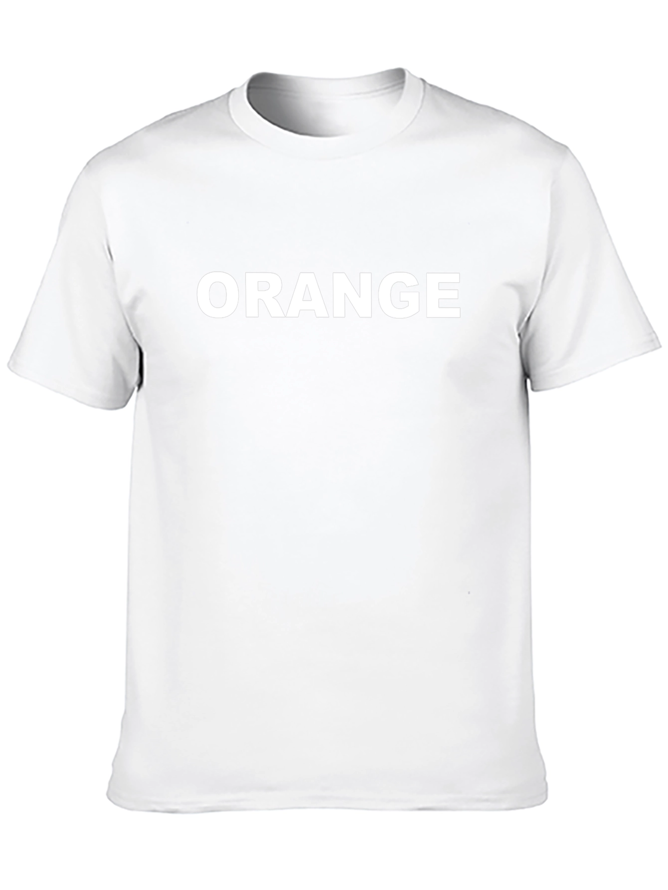 Black T-Shirt with ORANGE Text