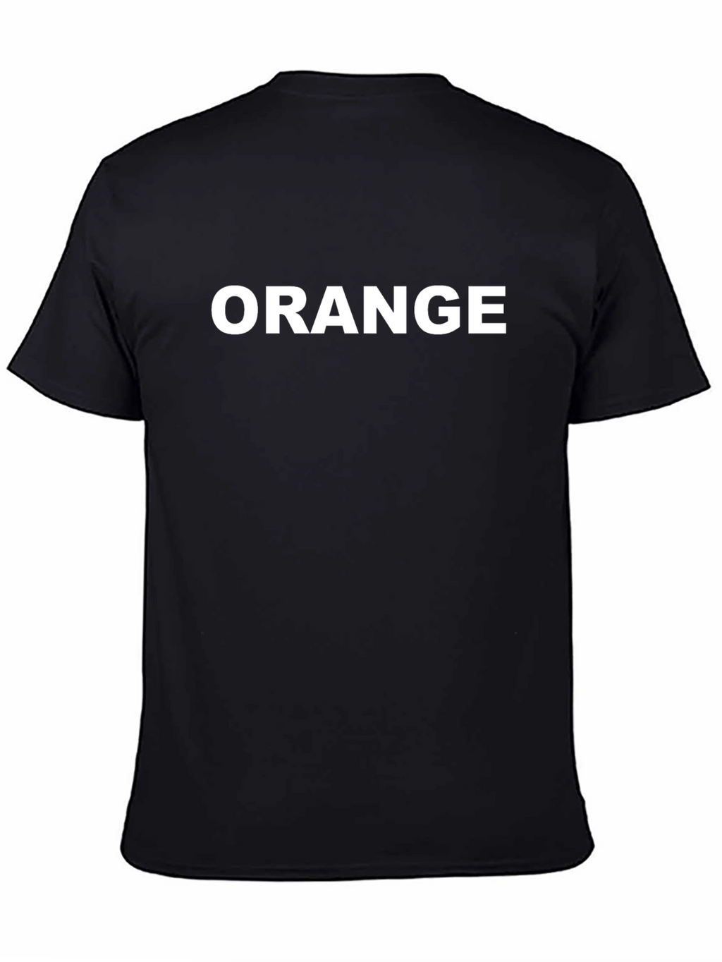 Black T-Shirt with ORANGE Text