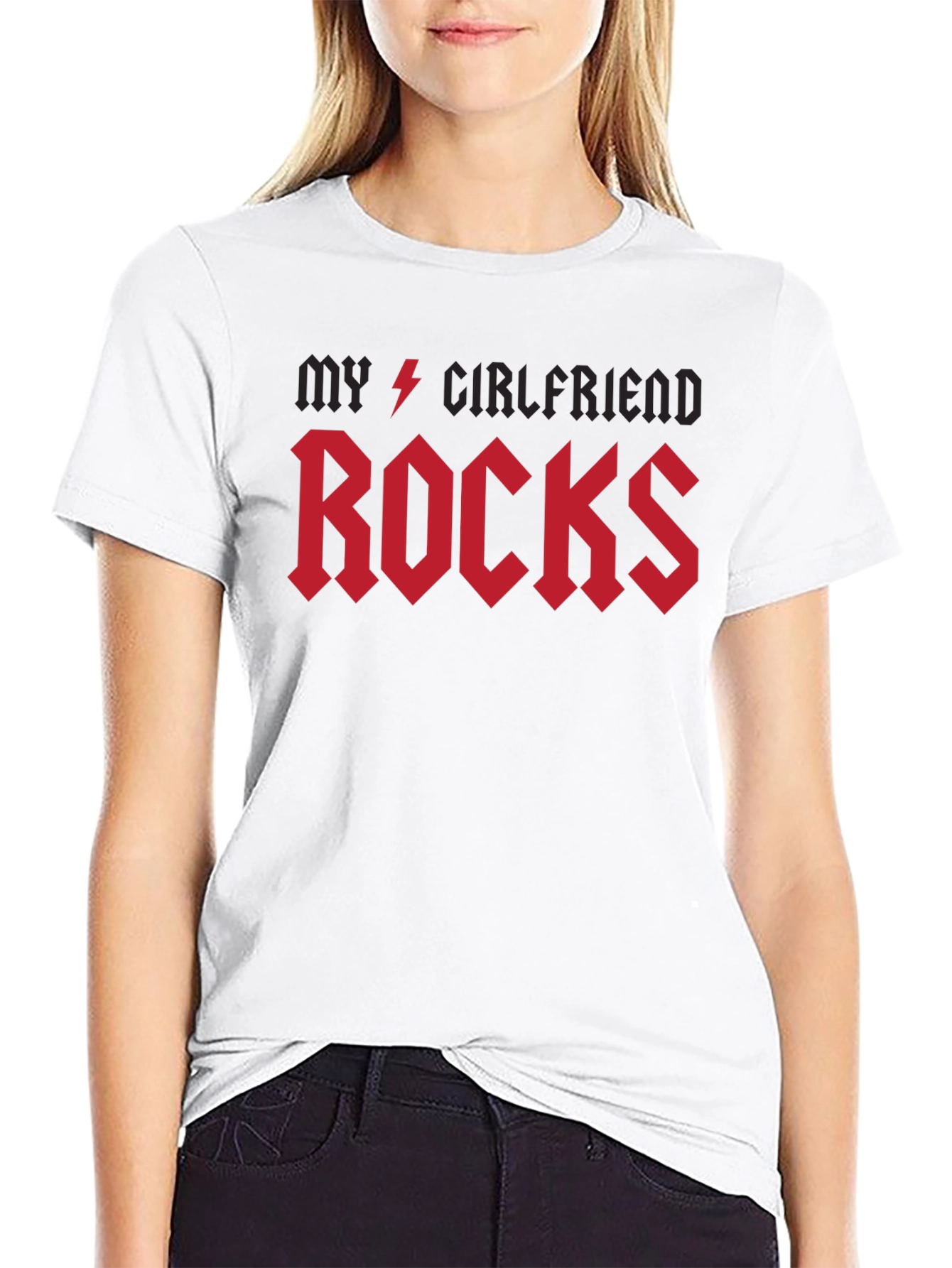 My Girlfriend Rocks T-Shirt - Black Rock Style