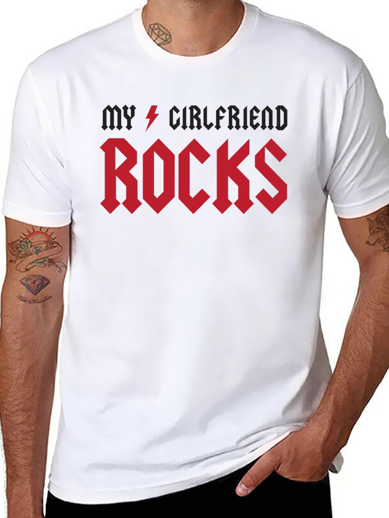 My Girlfriend Rocks T-Shirt - Black Rock Style