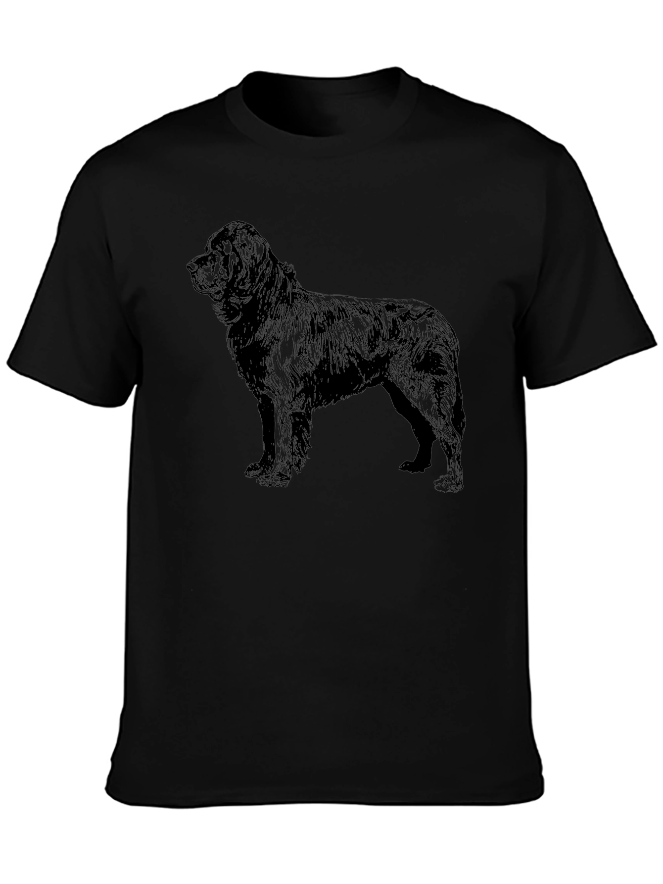 Black Dog Graphic Tee - Mens Casual Shirt
