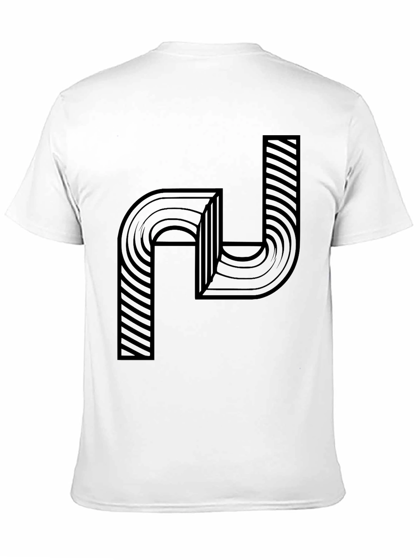 Abstract Graphic Print Mens Black T-Shirt