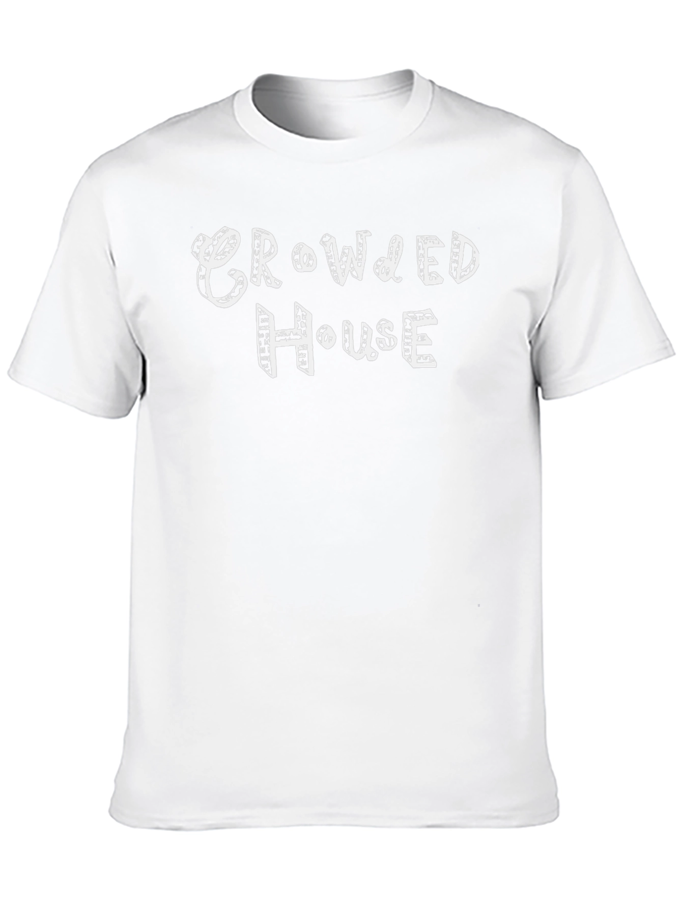 Crowded House Graphic Tee - Black Cotton Blend T-Shirt