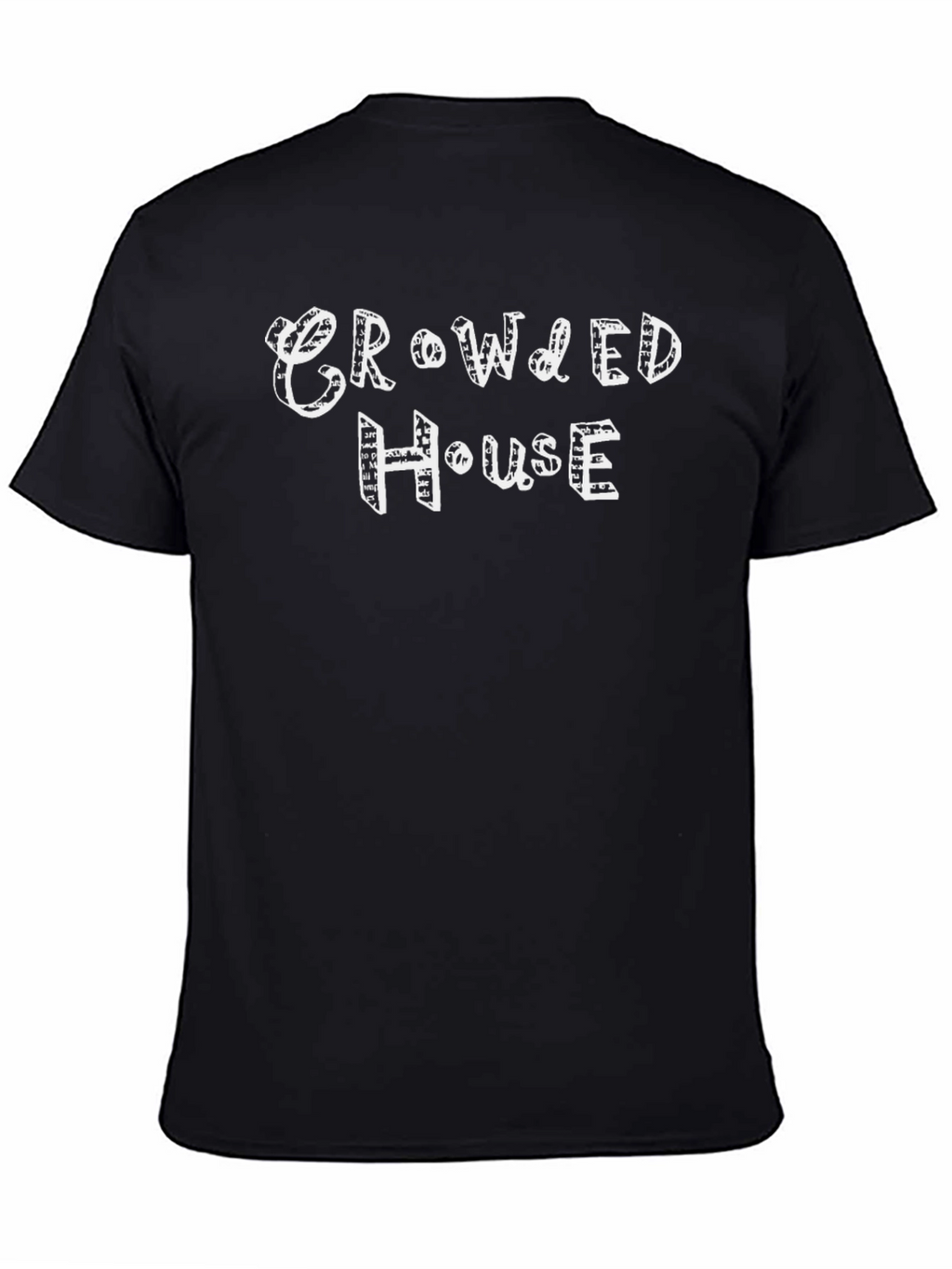 Crowded House Graphic Tee - Black Cotton Blend T-Shirt