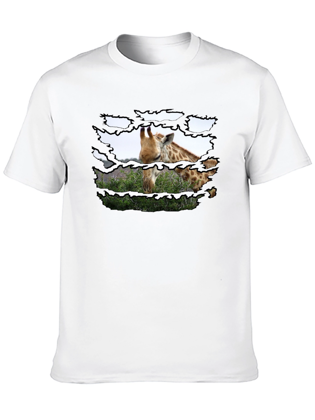 Giraffe T-Shirt - Mens Black Graphic Tee