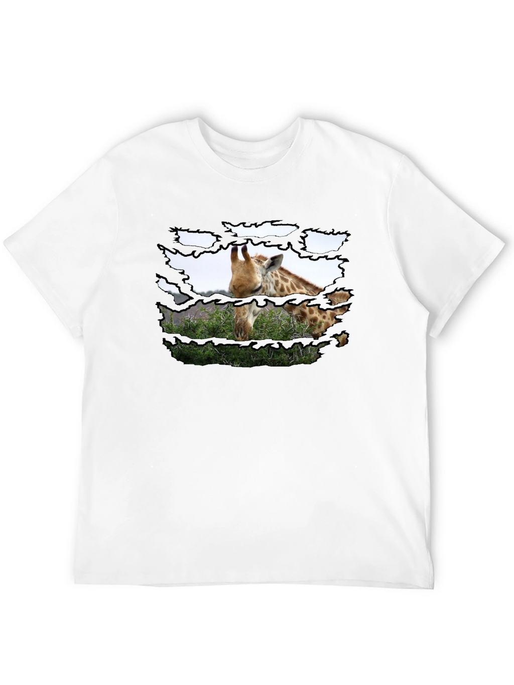 Giraffe T-Shirt - Mens Black Graphic Tee