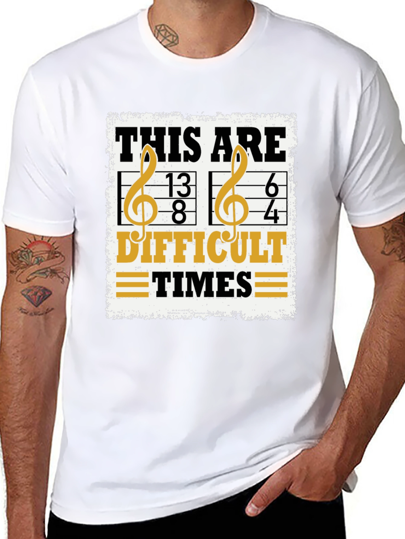 Difficult Times Music Pun T-Shirt