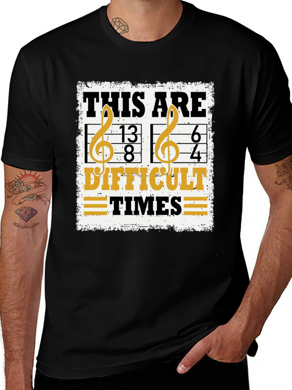 Difficult Times Music Pun T-Shirt
