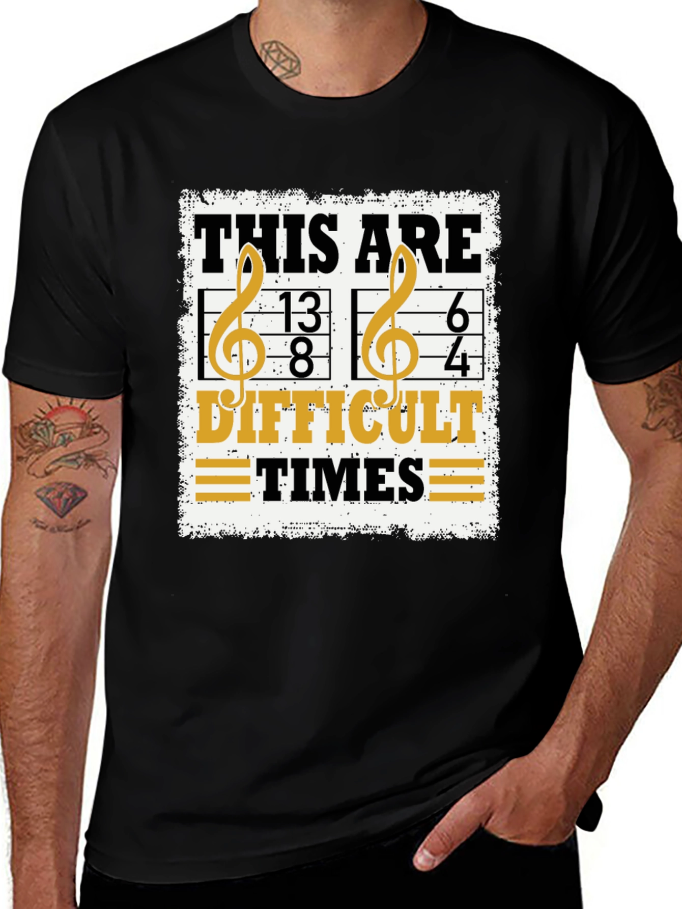 Difficult Times Music Pun T-Shirt