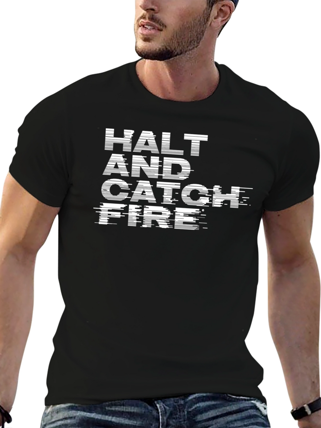 Halt and Catch Fire Graphic T-Shirt - Black