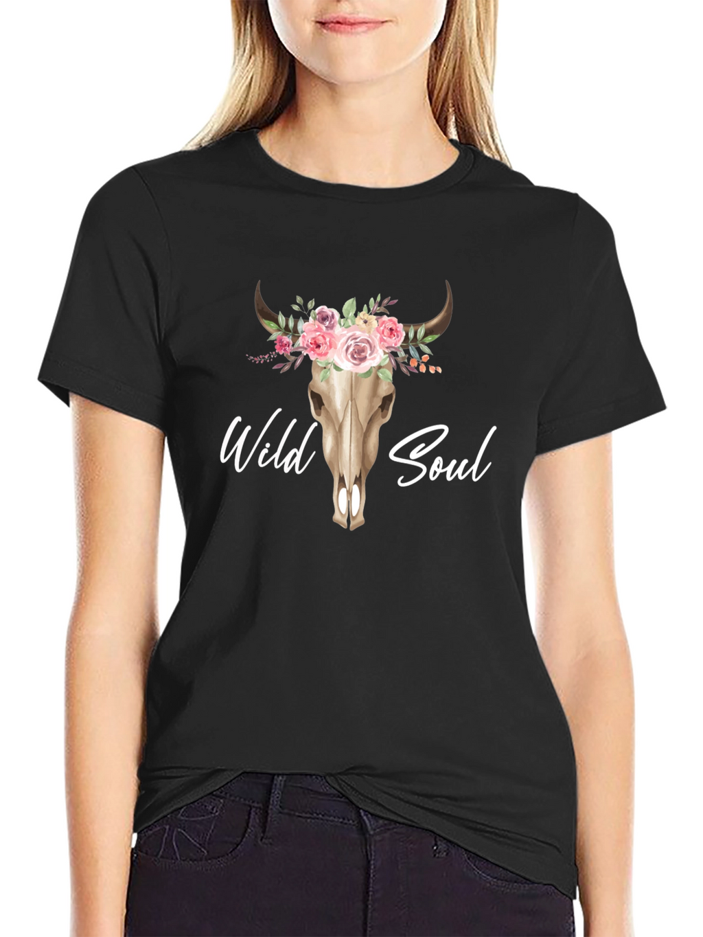 Wild Soul Bull Skull Graphic Tee