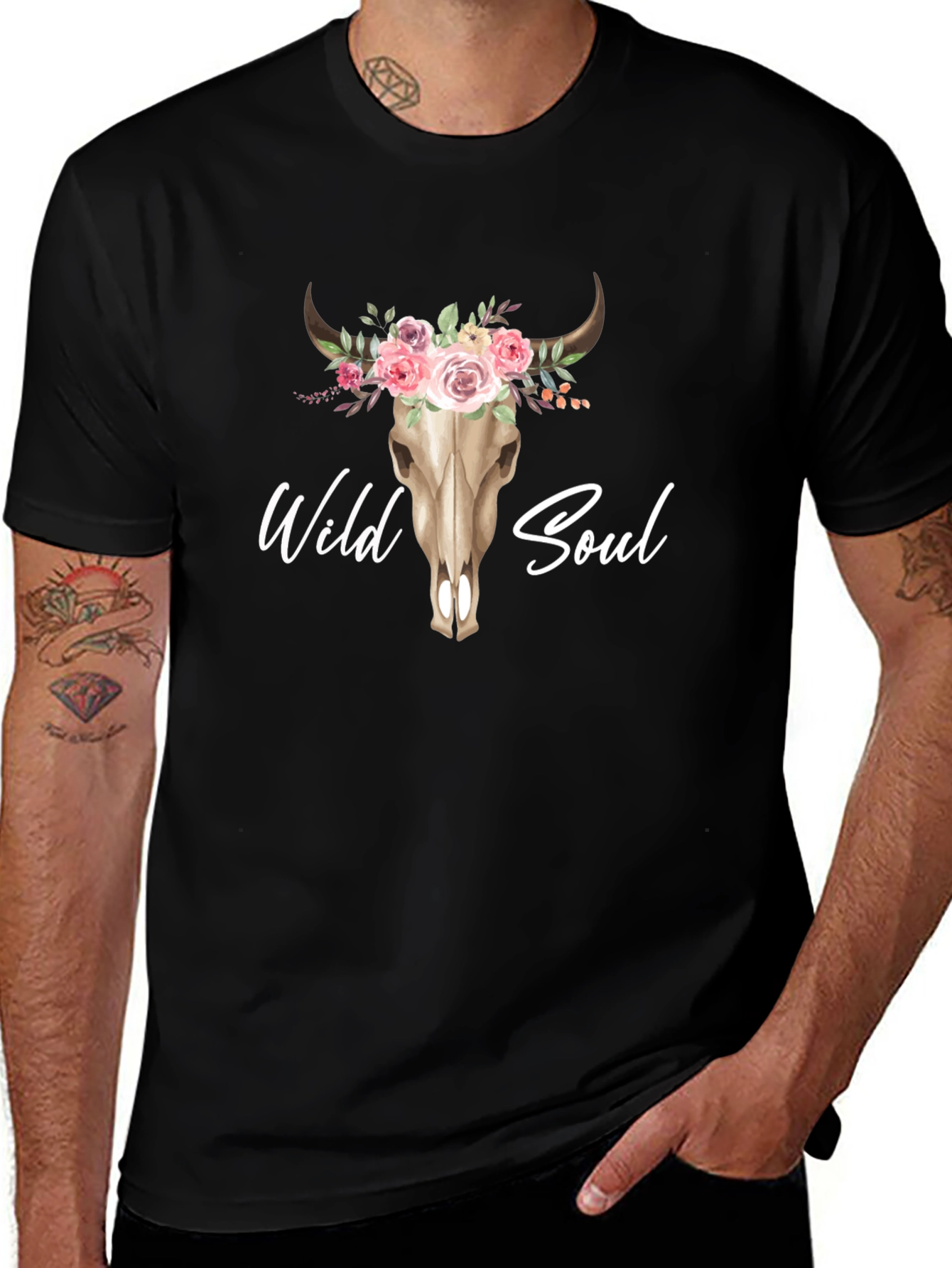 Wild Soul Bull Skull Graphic Tee