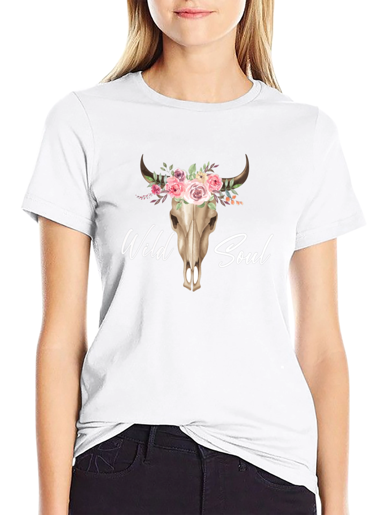 Wild Soul Bull Skull Graphic Tee