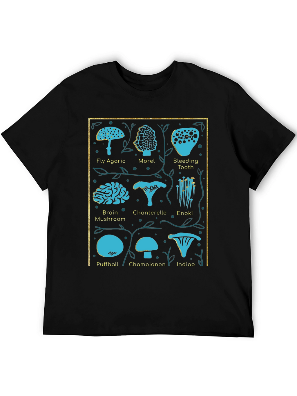 Mushroom Identification Chart T-Shirt