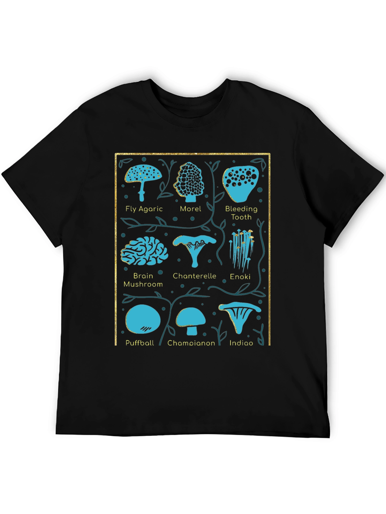 Mushroom Identification Chart T-Shirt