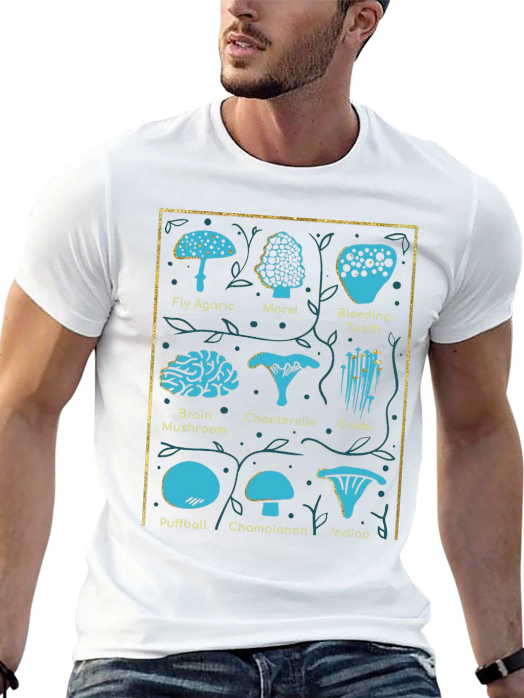 Mushroom Identification Chart T-Shirt