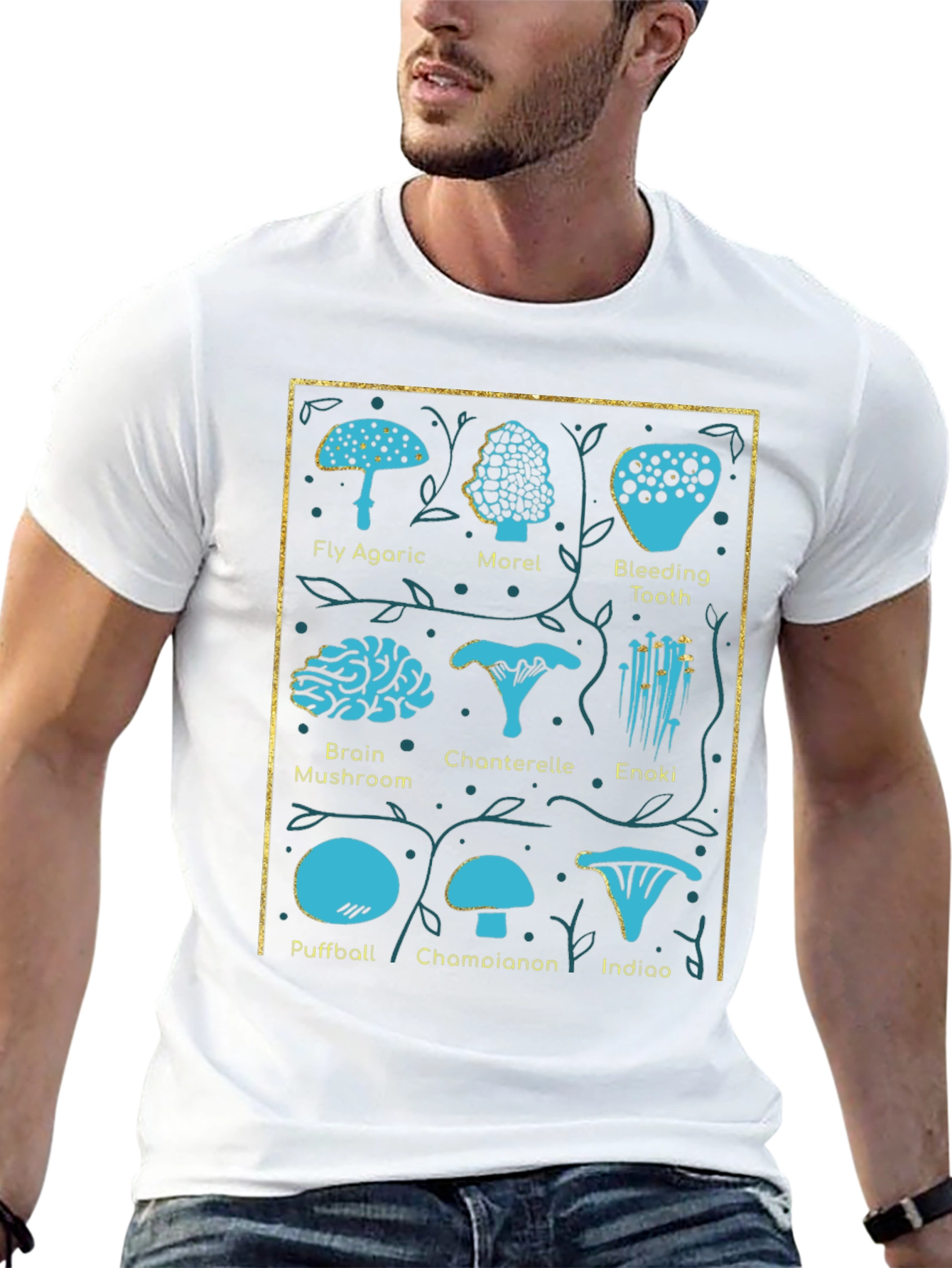 Mushroom Identification Chart T-Shirt