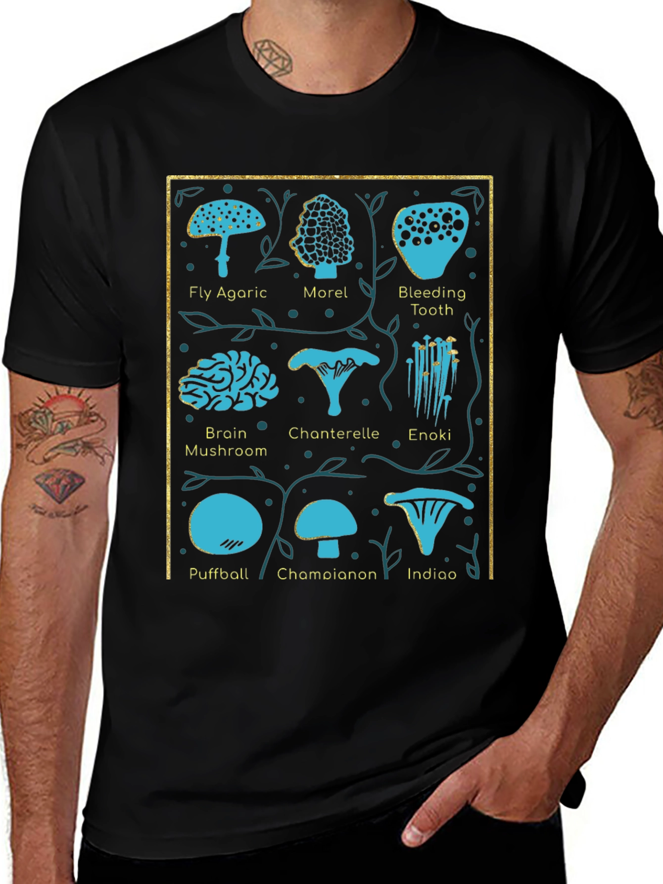 Mushroom Identification Chart T-Shirt
