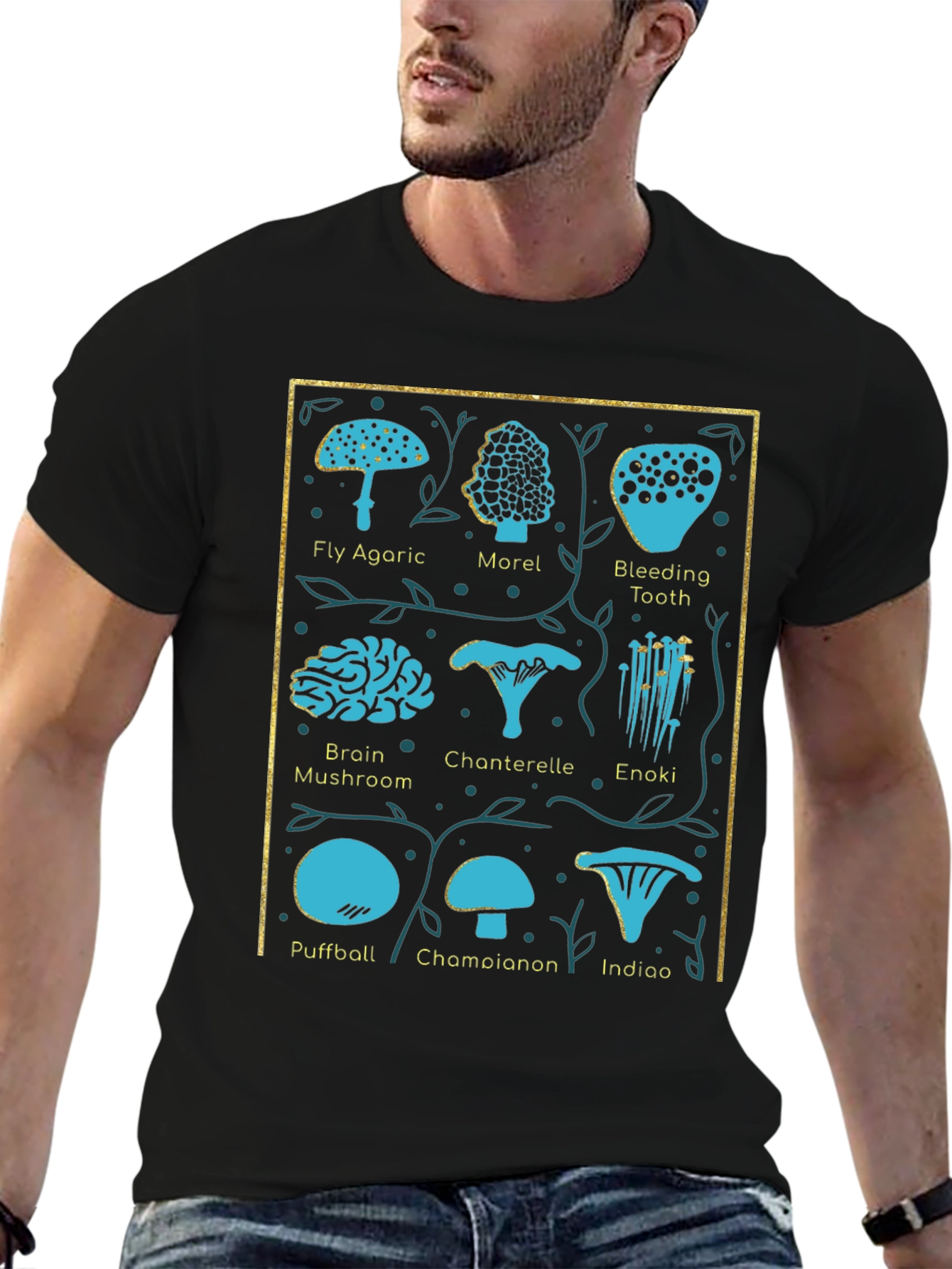 Mushroom Identification Chart T-Shirt