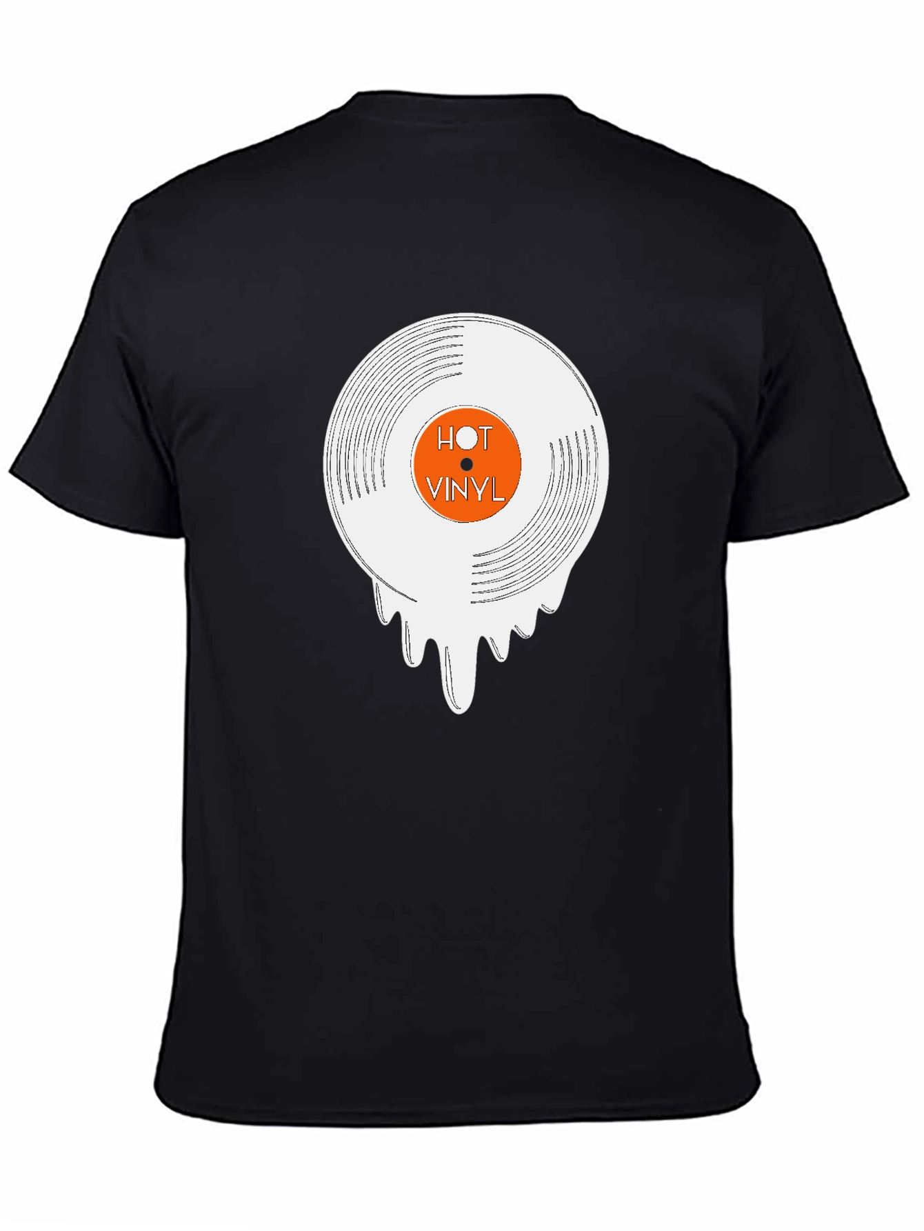 Hot Vinyl Graphic Tee - Cool Dripping Record T-Shirt