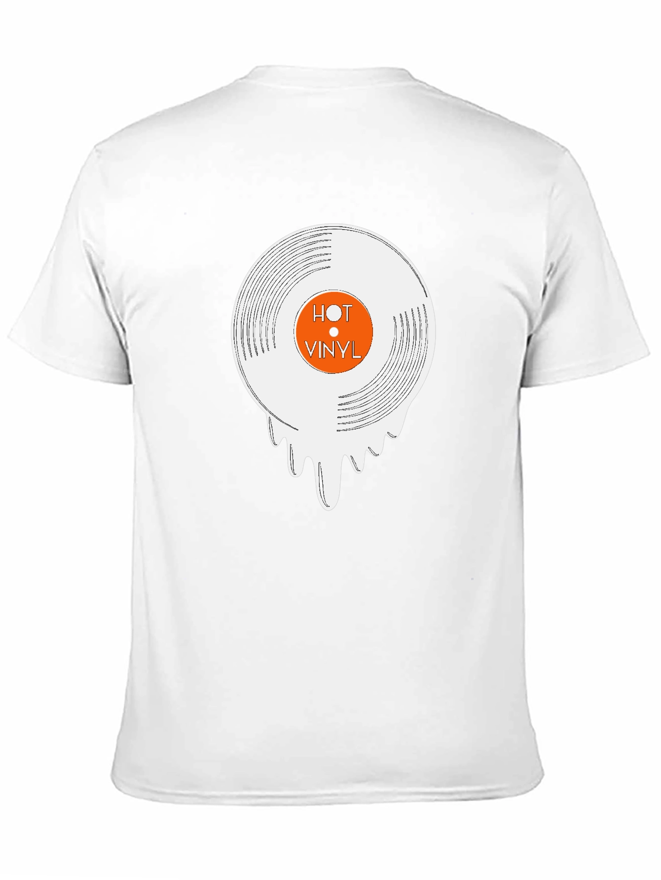Hot Vinyl Graphic Tee - Cool Dripping Record T-Shirt