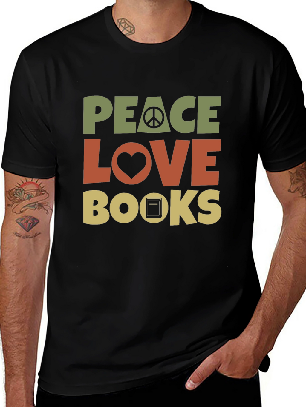 Peace Love Books T-Shirt