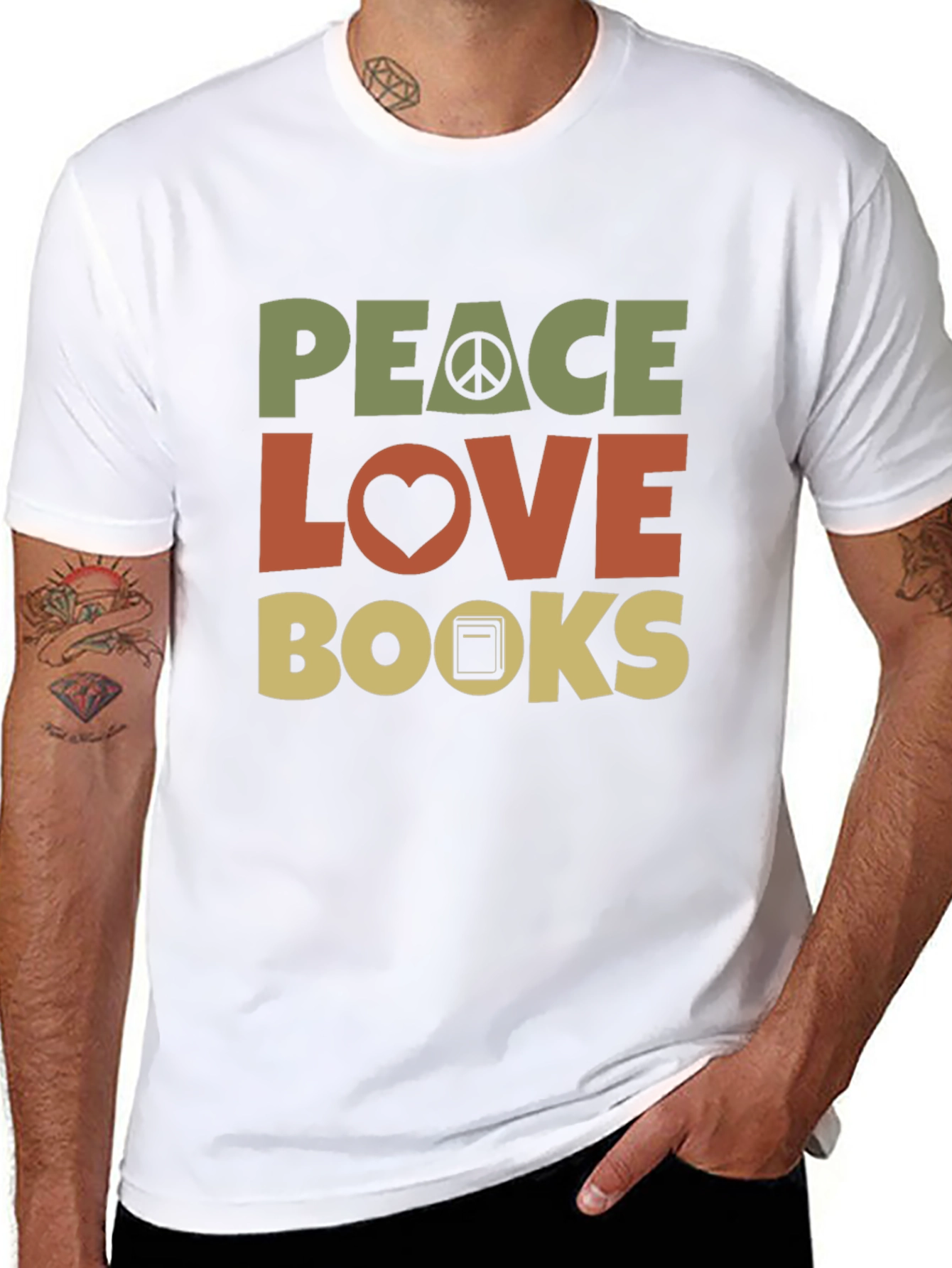 Peace Love Books T-Shirt