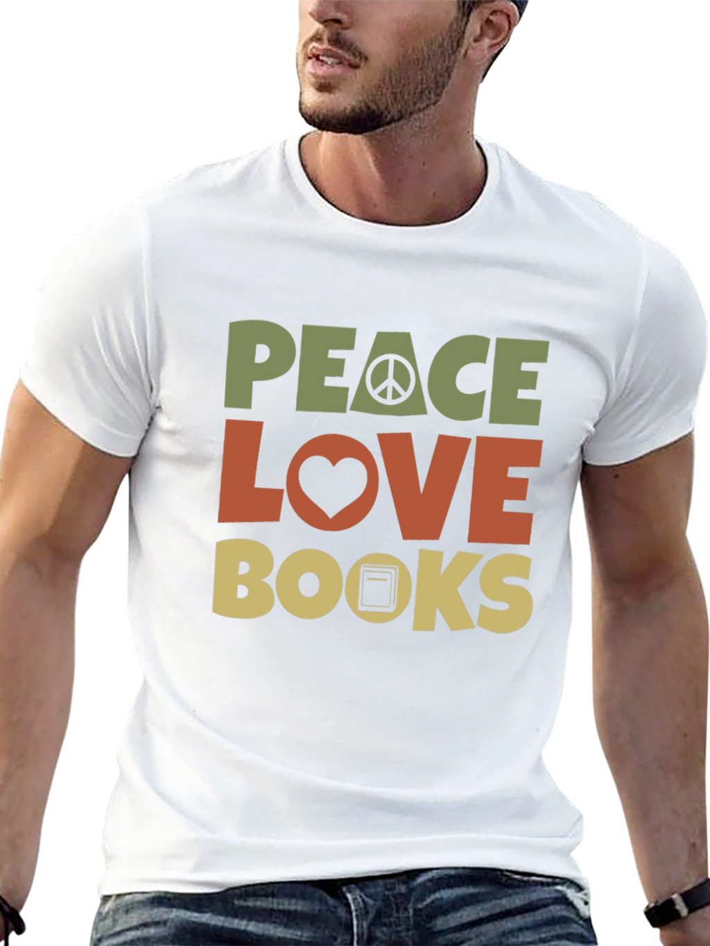 Peace Love Books T-Shirt