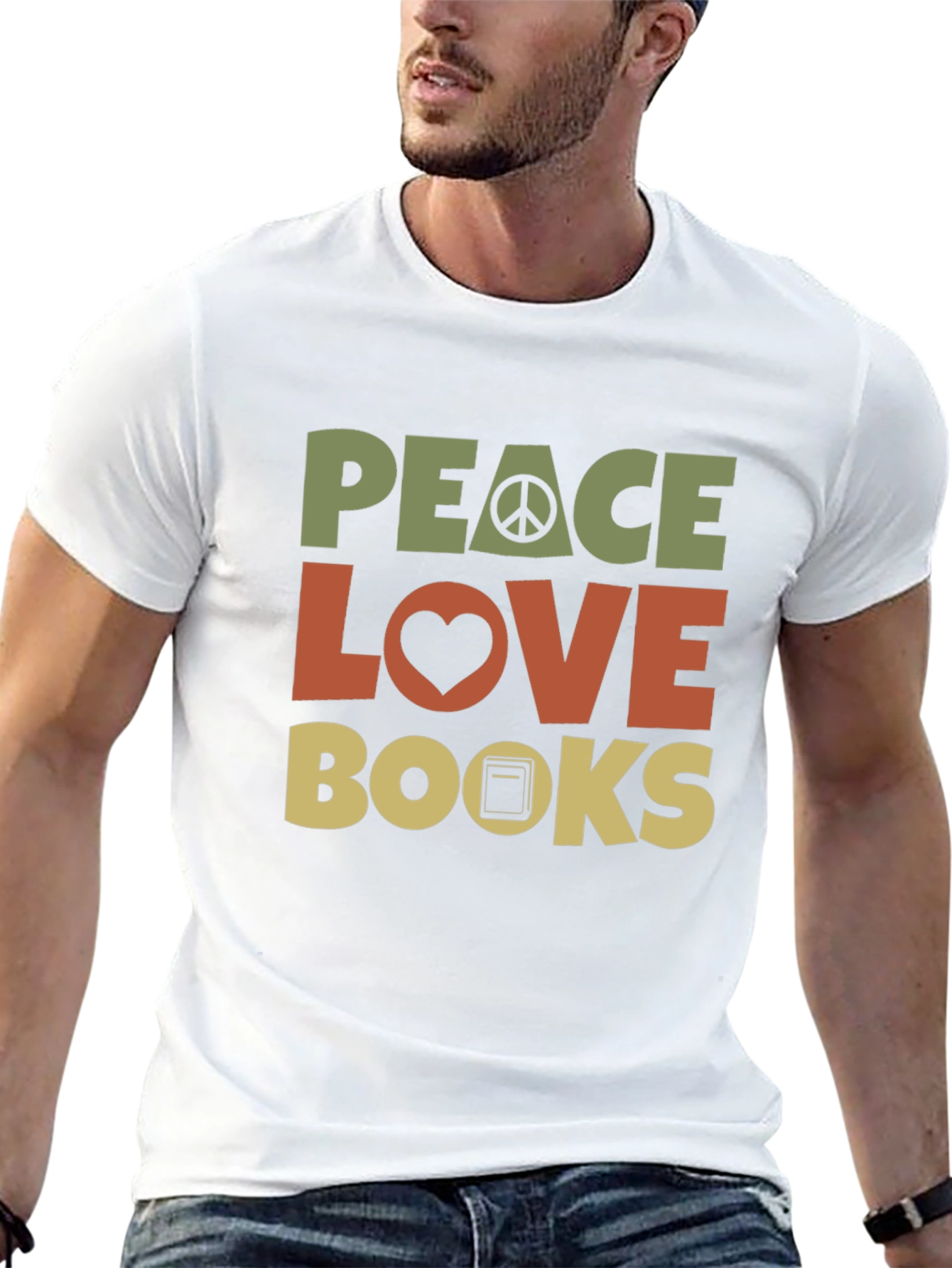 Peace Love Books T-Shirt