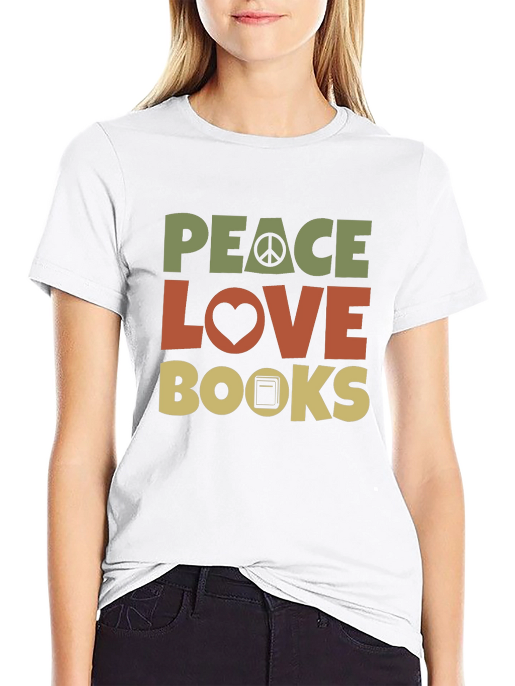 Peace Love Books T-Shirt