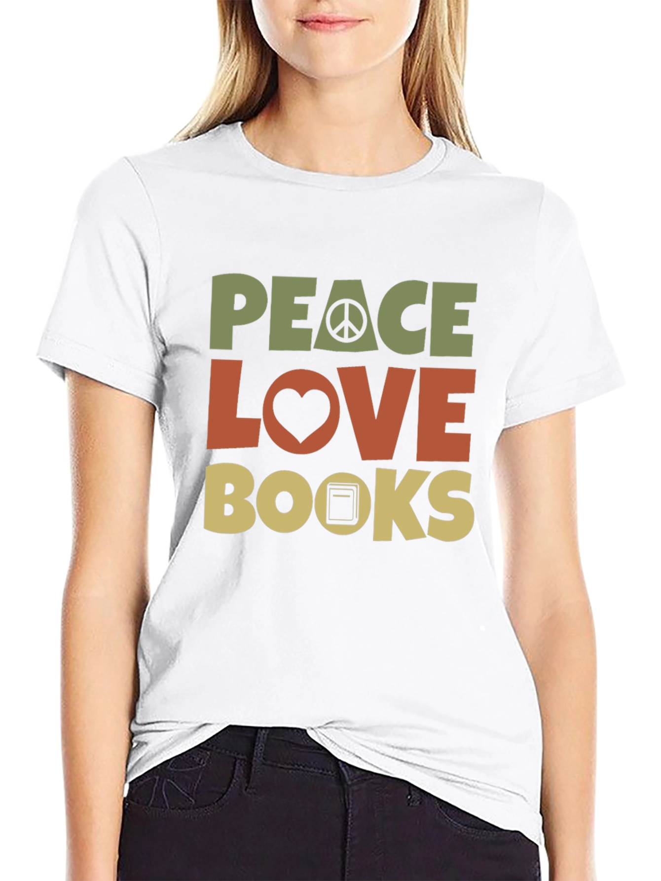 Peace Love Books T-Shirt