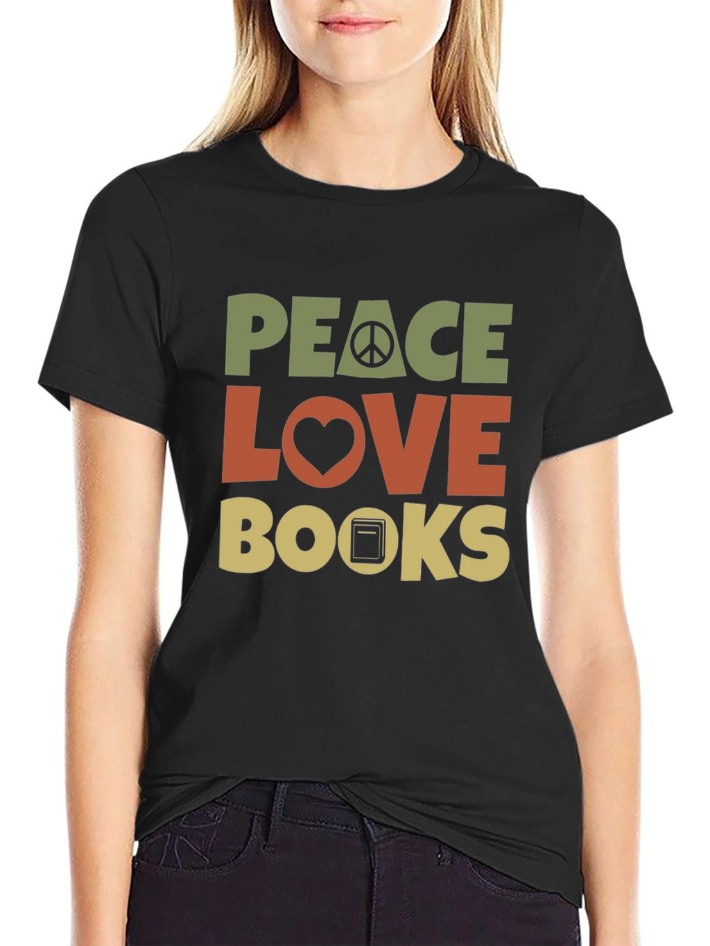 Peace Love Books T-Shirt
