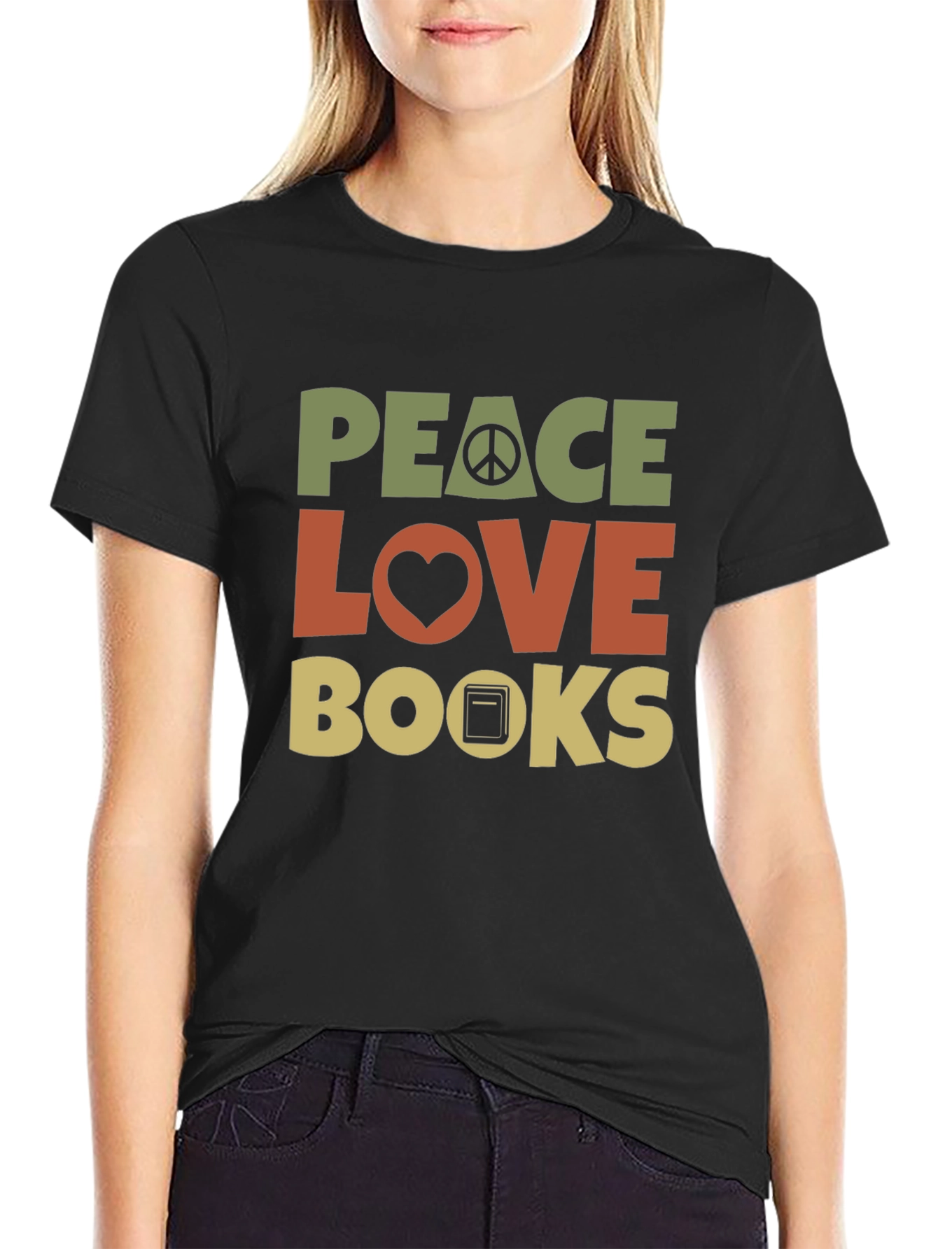 Peace Love Books T-Shirt